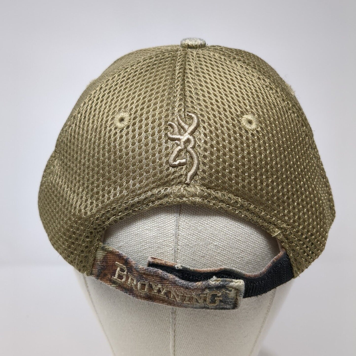 Browning Strapback Mesh Back Hat Camouflage OSFA Embroidered Hunting