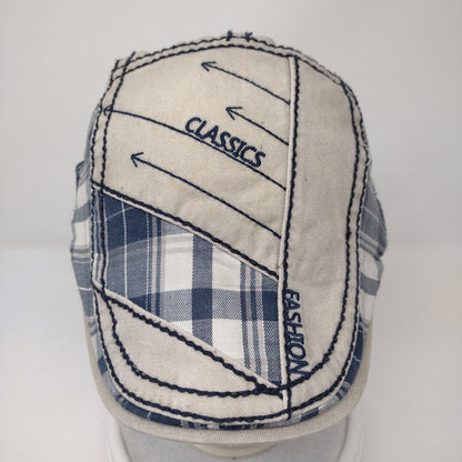 Classics Fashion Flat Cap Multicolor OSFA Plaid Adjustable Embroidered