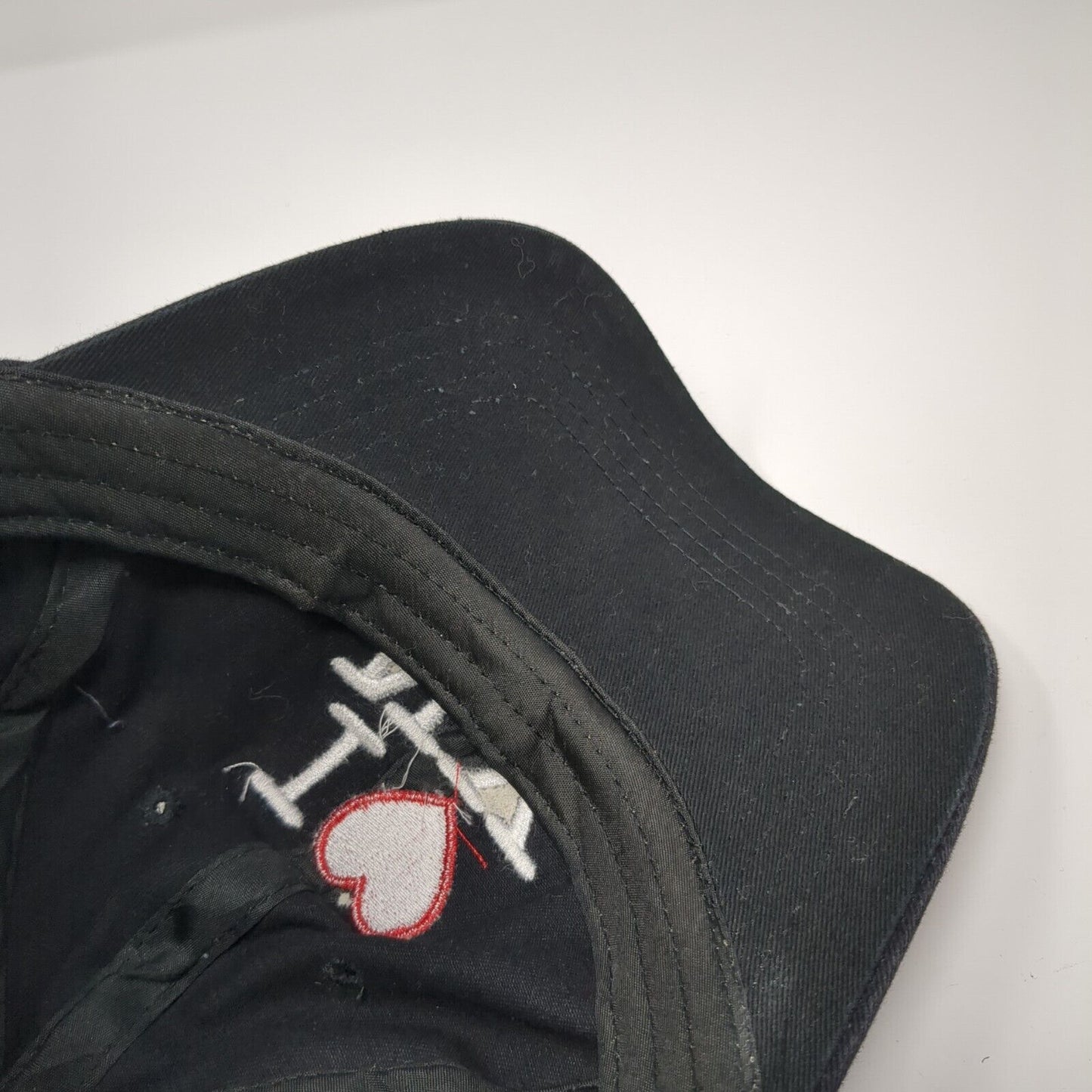 I Love NY Slideback Hat Black One Size Adjustable Embroidered Solid