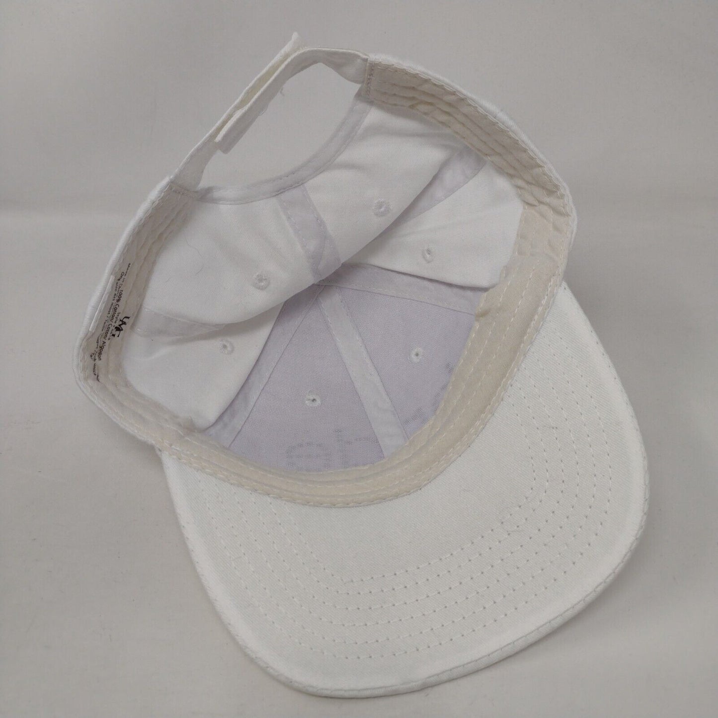 Rhinestone Bride Strapback Hat White OSFM Adjustable Vented Holes 6 Panel UMG