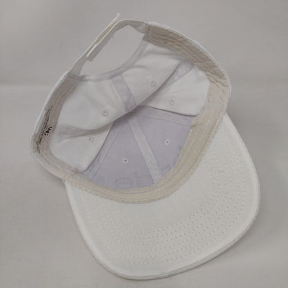 Rhinestone Bride Strapback Hat White OSFM Adjustable Vented Holes 6 Panel UMG