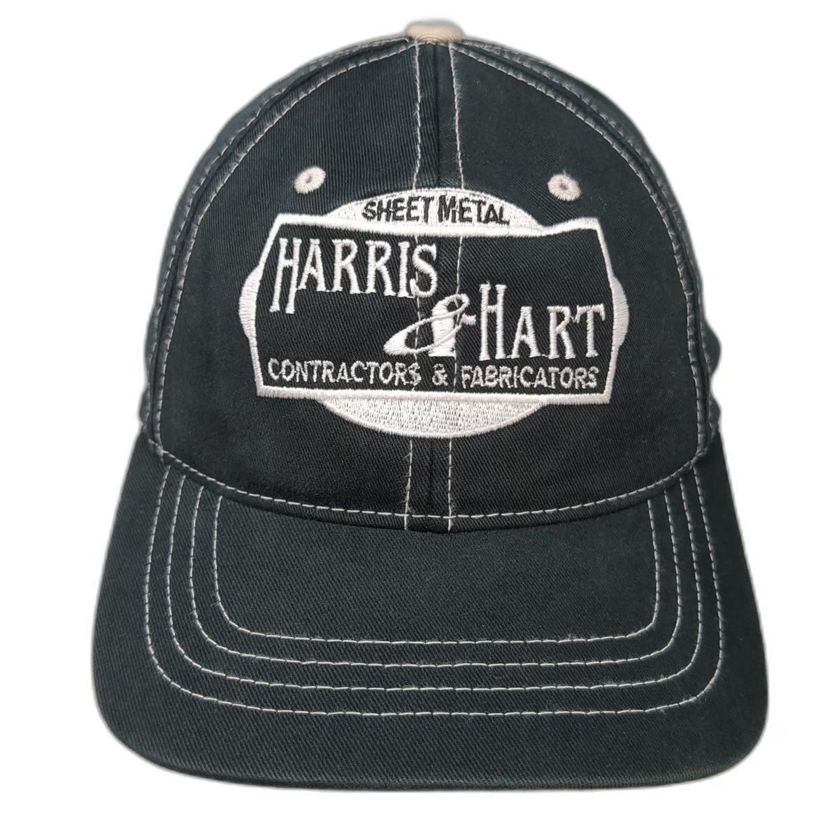 Flexfit Baseball Black M Harris & Hart Sheet Metal Contractors Structured Hat