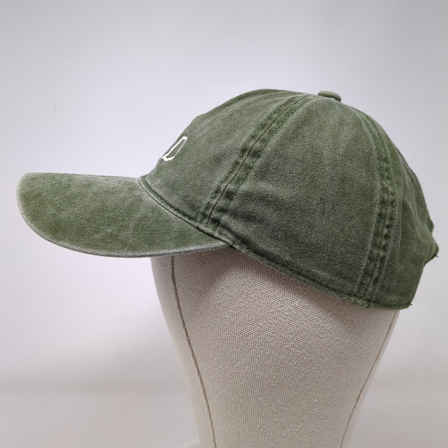 Wild Slideback Hat Green OSFM Adjustable Embroidered 6 Panel Vented Holes Cotton