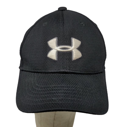 Under Armour Boy's Fitted Hat Black Youth Size S/M Embroidered Logo Polyester