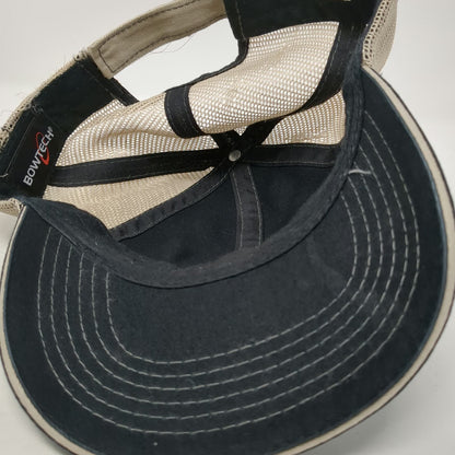BowTech Baseball Cap Black One Size Mesh Patch Strapback Contrast Stitch Hat