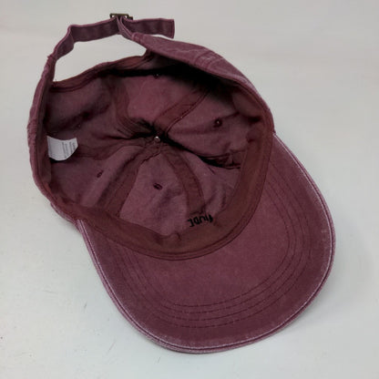 Nope Slideback Hat Red Burgundy Adjustable Embroidered 6 Panel Cotton