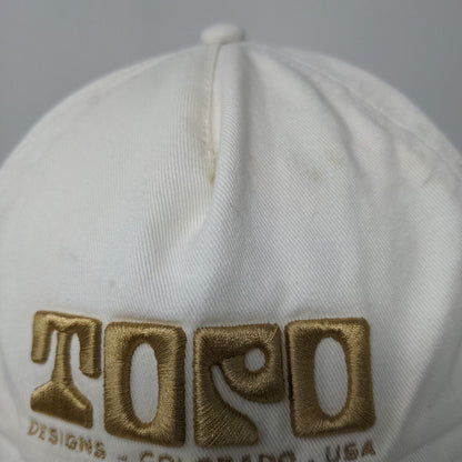 Topo Men's Snapback Hat White Size OS Embroidered Logo 100% Cotton