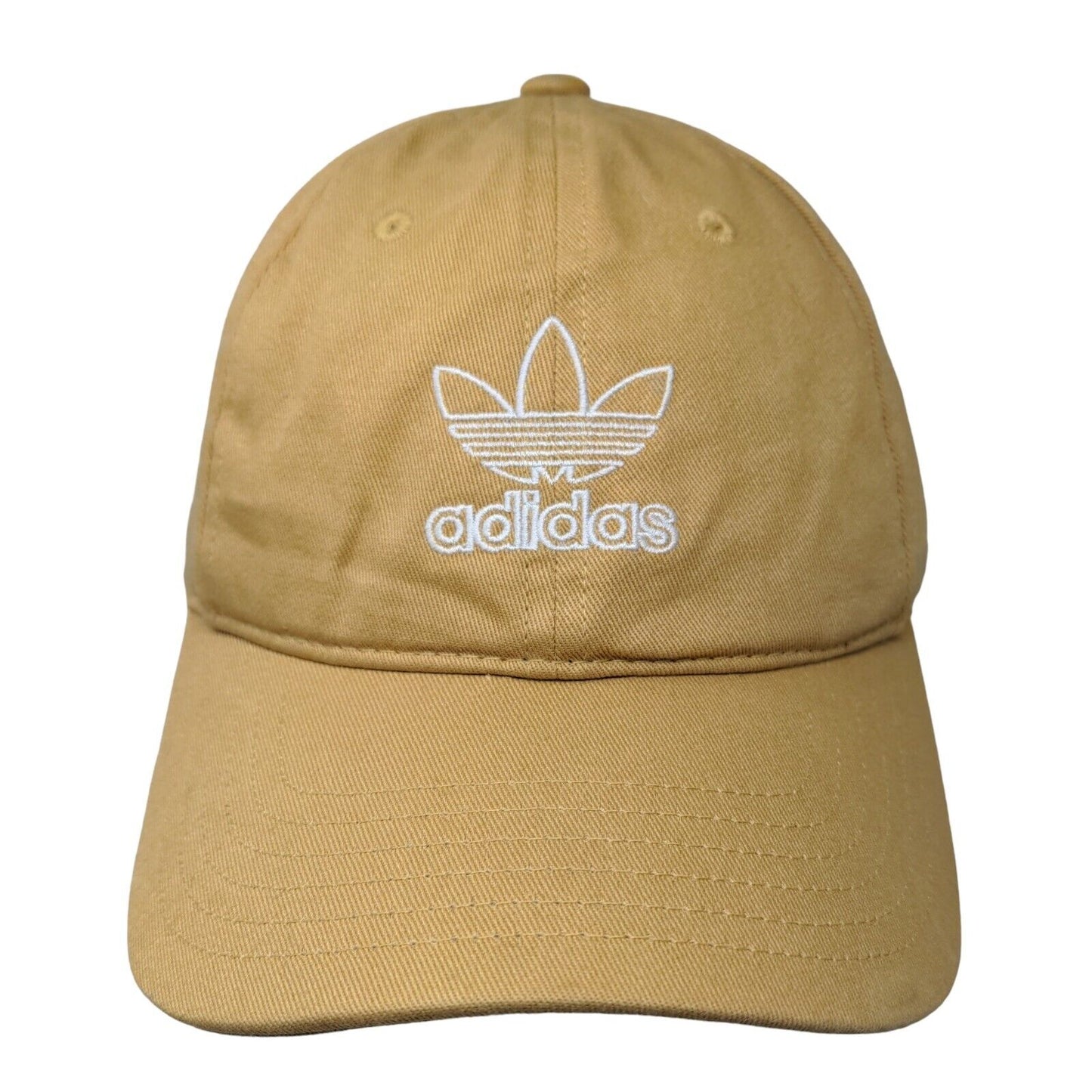 Adidas Trefoil Women's Slideback Hat Tan OSFW Embroidered Logo 3 Stripes