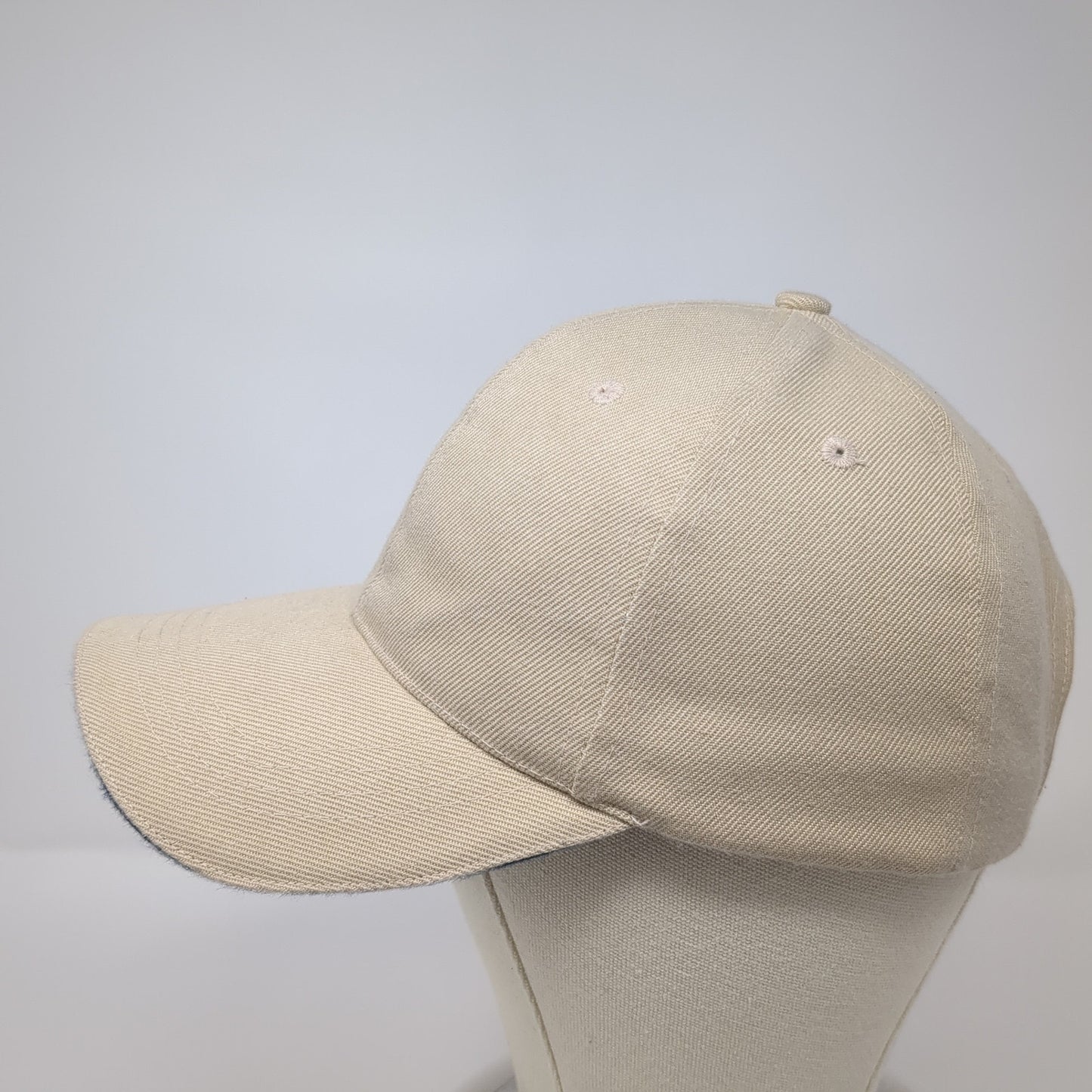 Unbranded Strapback Hat Beige One Size Solid Adjustable Outdoor Blank