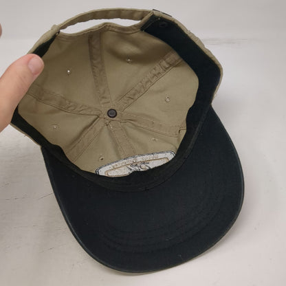 Ducks Unlimited Baseball Cap Beige One Size Contrast Brim Slideback DU Logo Hat