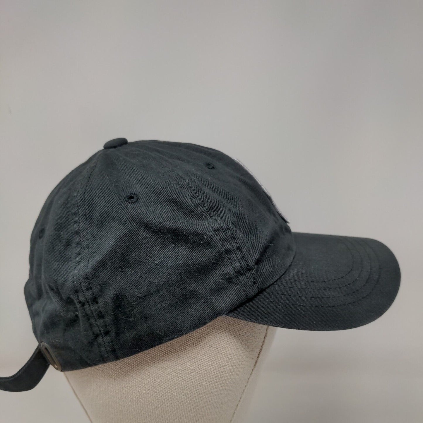 Re/Done Slideback Hat Black Embroidered Lips Logo 100% Cotton Adjustable