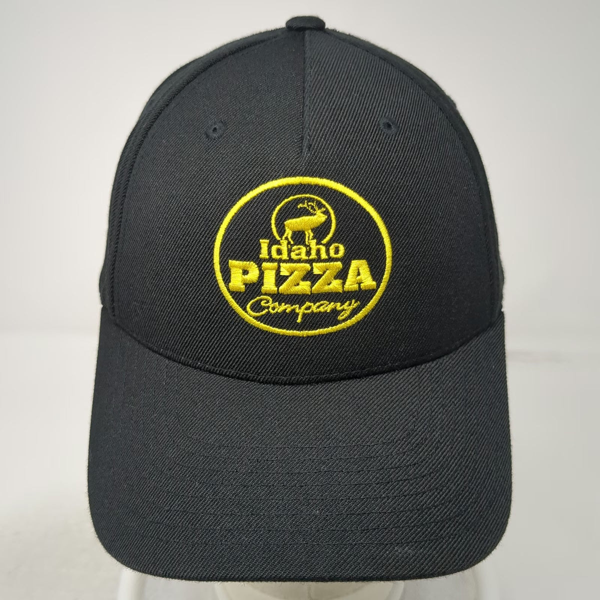 Yupoong 5 Panel Black One Size Idaho Pizza Company Snapback Hat Embroidered