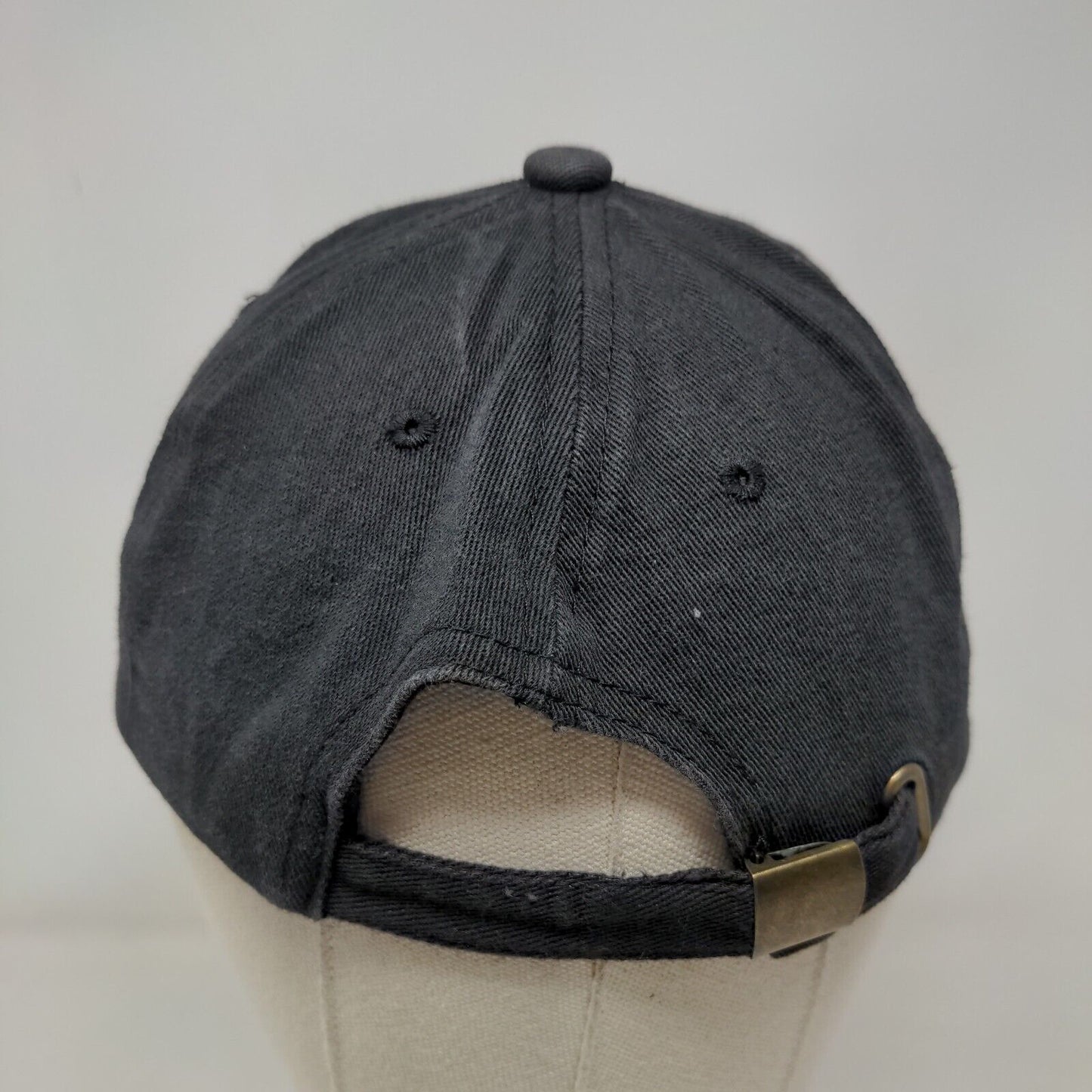 Fox Slideback Hat Black One Size Adjustable Vent Holes 6 Panel