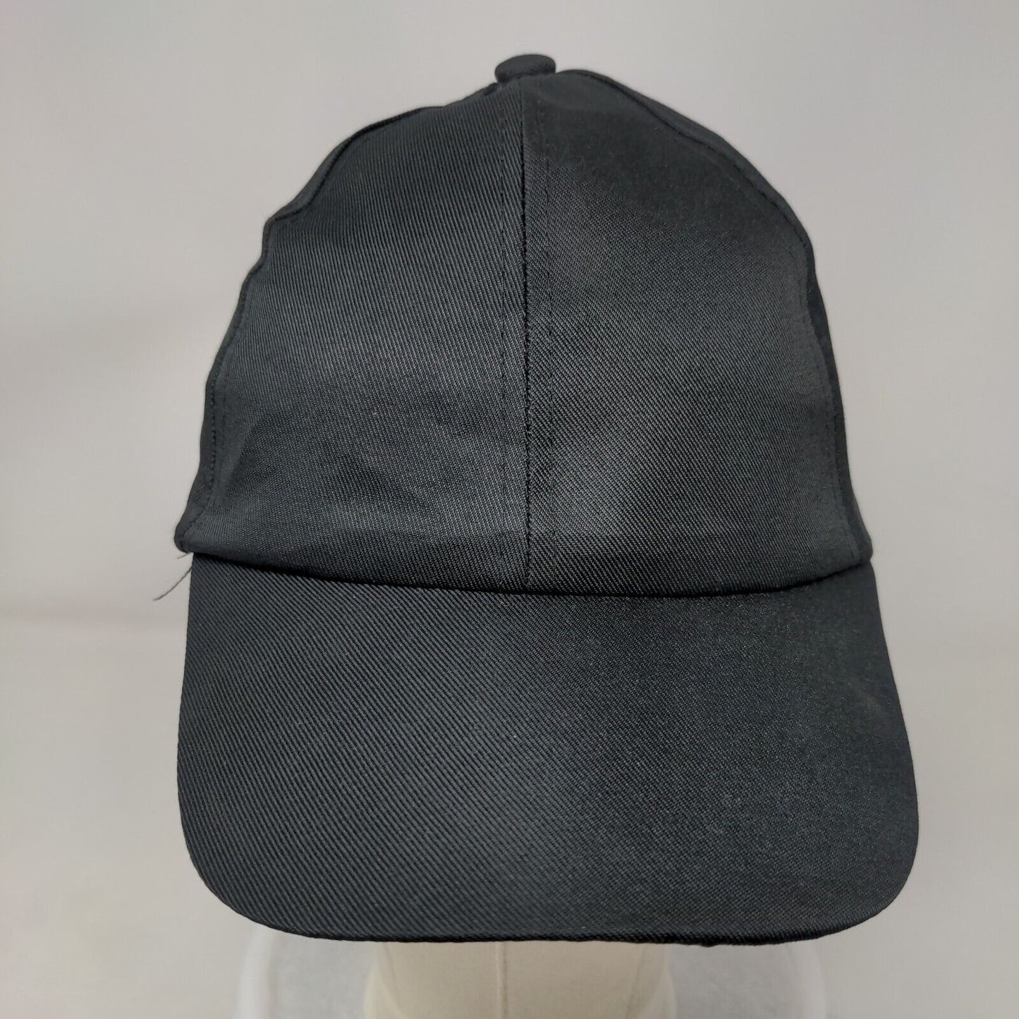 Unbranded Snapback Hat Black One Size Adjustable Solid 6 Panel Blank