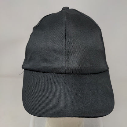 Unbranded Snapback Hat Black One Size Adjustable Solid 6 Panel Blank