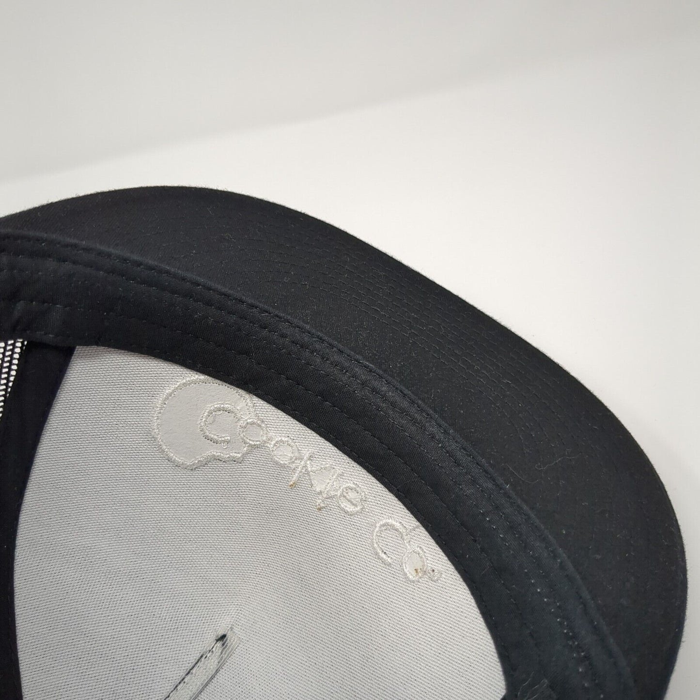 Cookie Co. Snapback Trucker Hat Black One Size Mesh Back Embroidered