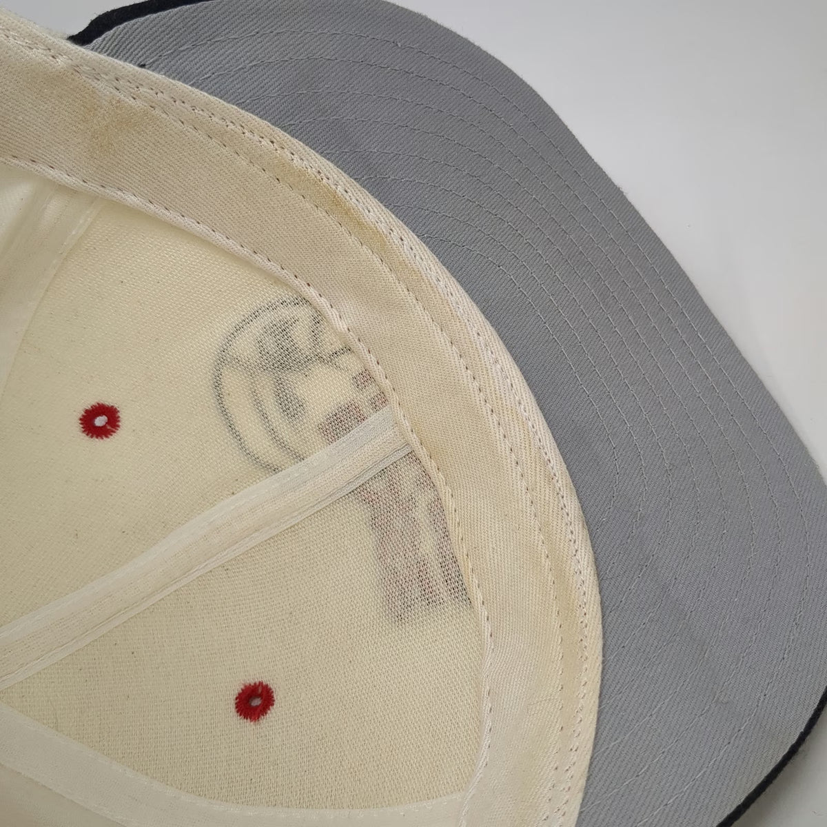 Boise Hawks Minor League New Era Cap Beige Black Red 7 3/8 Wool Made in USA 5950