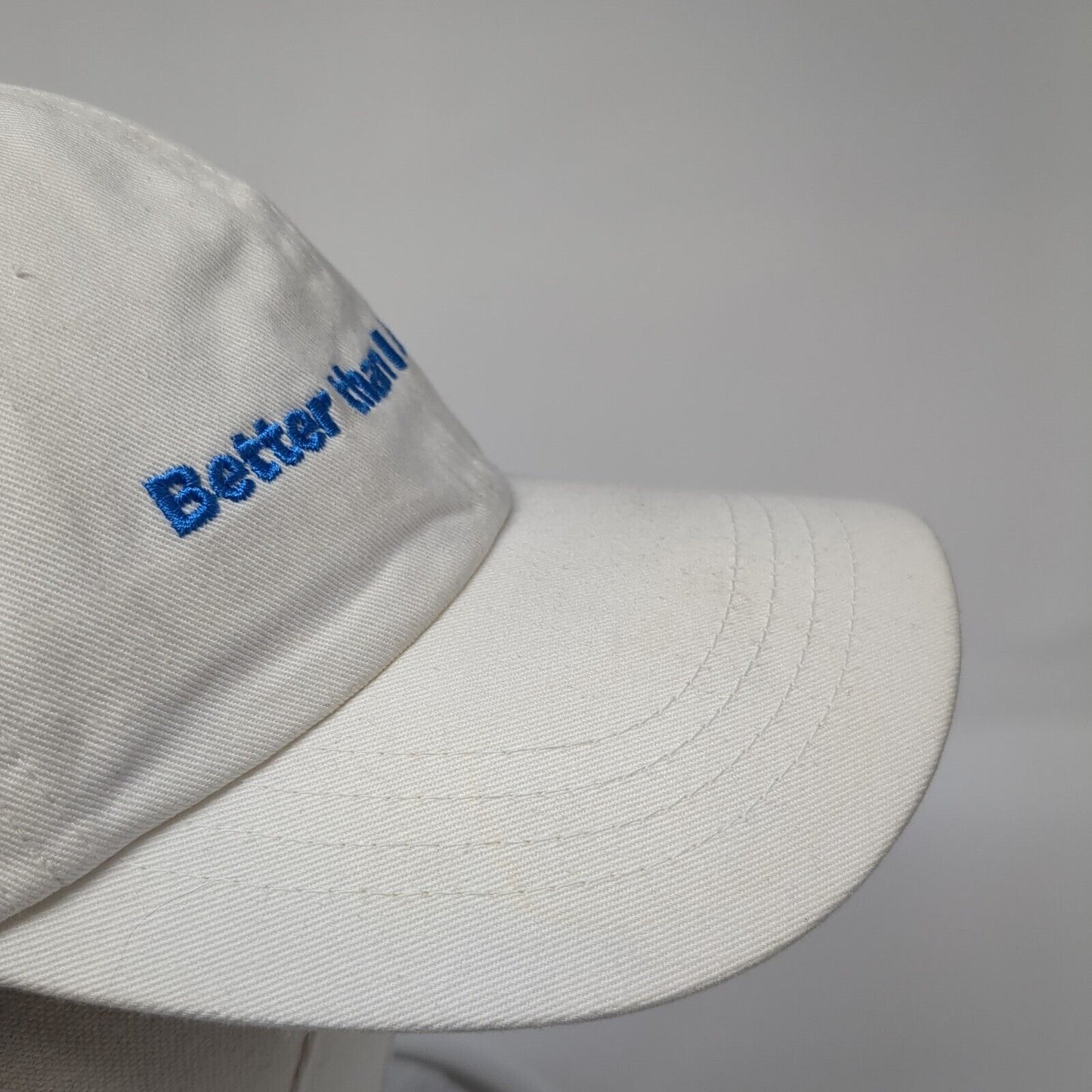 Better Than I Deserve Slideback Hat White One Size Adjustable Yupoong