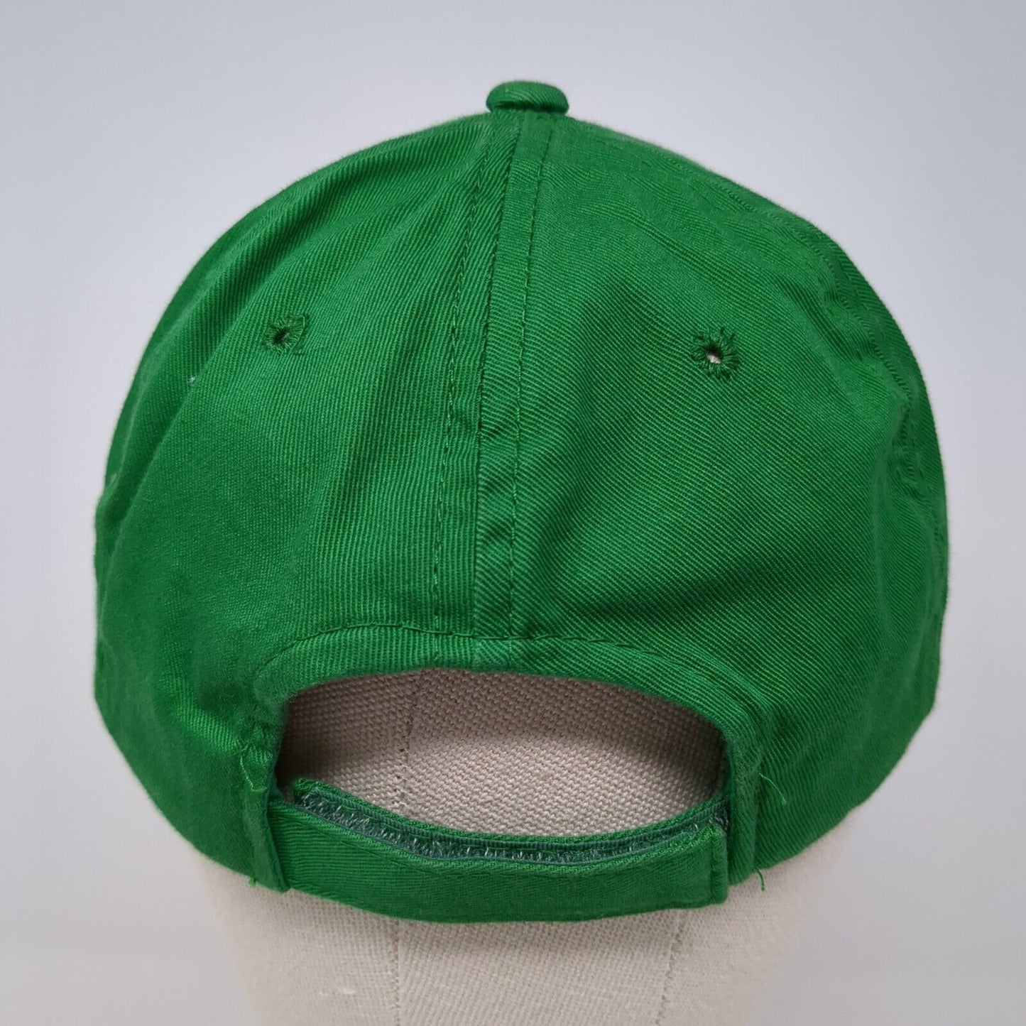 St. J Strapback Hat Green One Size Adjustable Embroidered 6 Panel Outdoor Cap