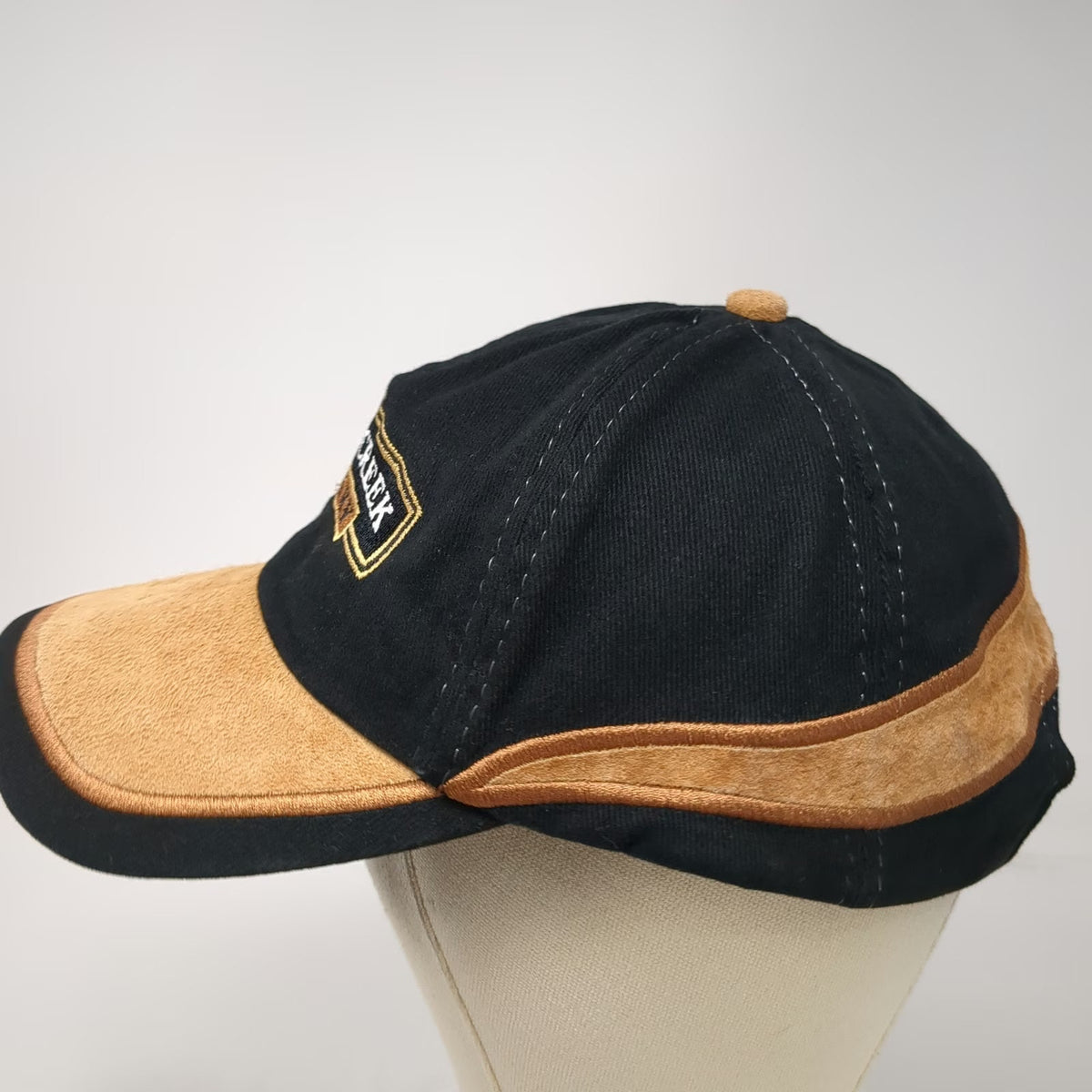 AJM International Forty Creek Whisky Baseball Cap Black Brown One Size Suede