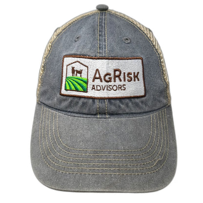 Ouray Trucker Hat Gray Beige One Size Mesh Snapback Patch AgRisk Advisors