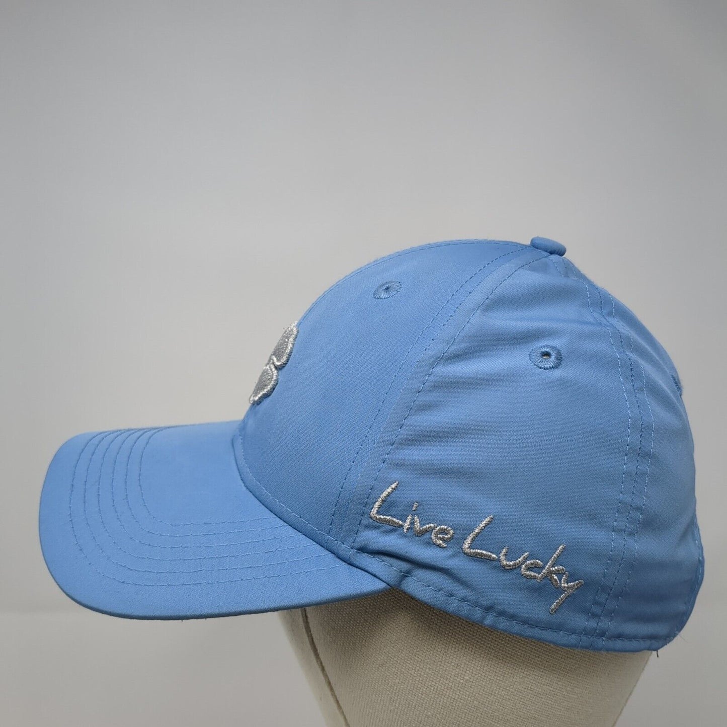 Black Clover Toggle Back Hat Blue One Size Adjustable Solid Live Lucky