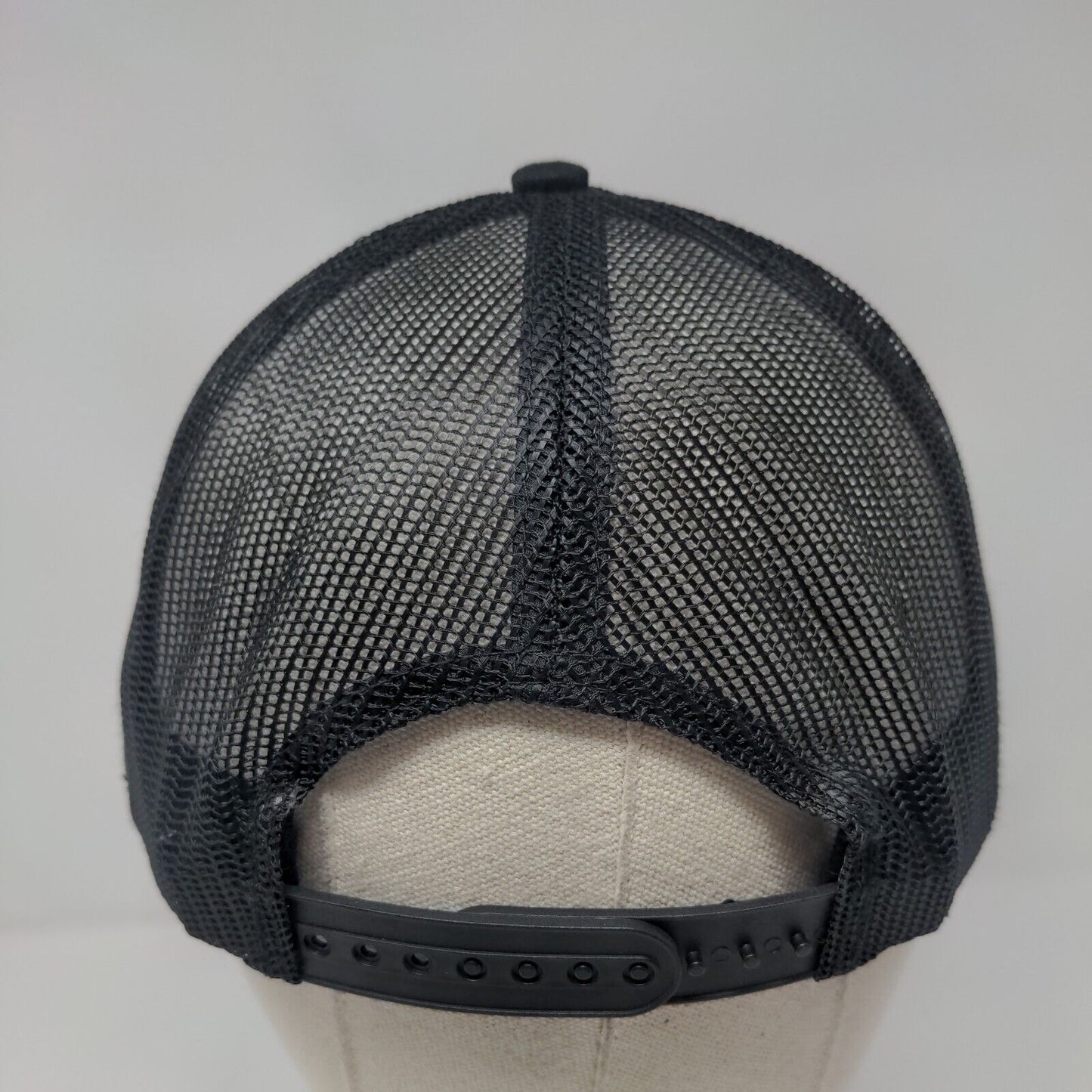 GMS Racing Snapback Mesh Back Trucker Hat Black One Size Embroidered