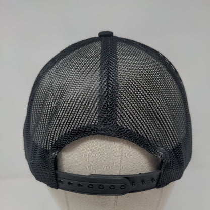 GMS Racing Snapback Mesh Back Trucker Hat Black One Size Embroidered