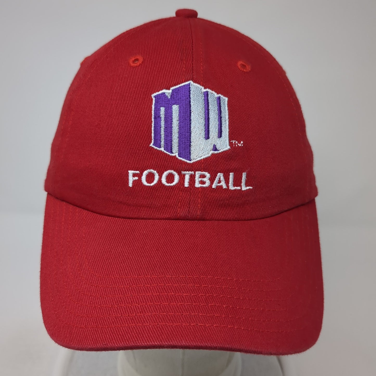 Mountain West Football Strapback Hat Red One Size Embroidered Richardson