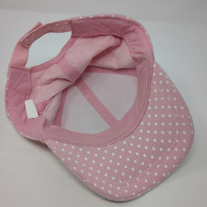 Unbranded Strapback Baseball Cap Pink One Size Adjustable Polka Dot Blank