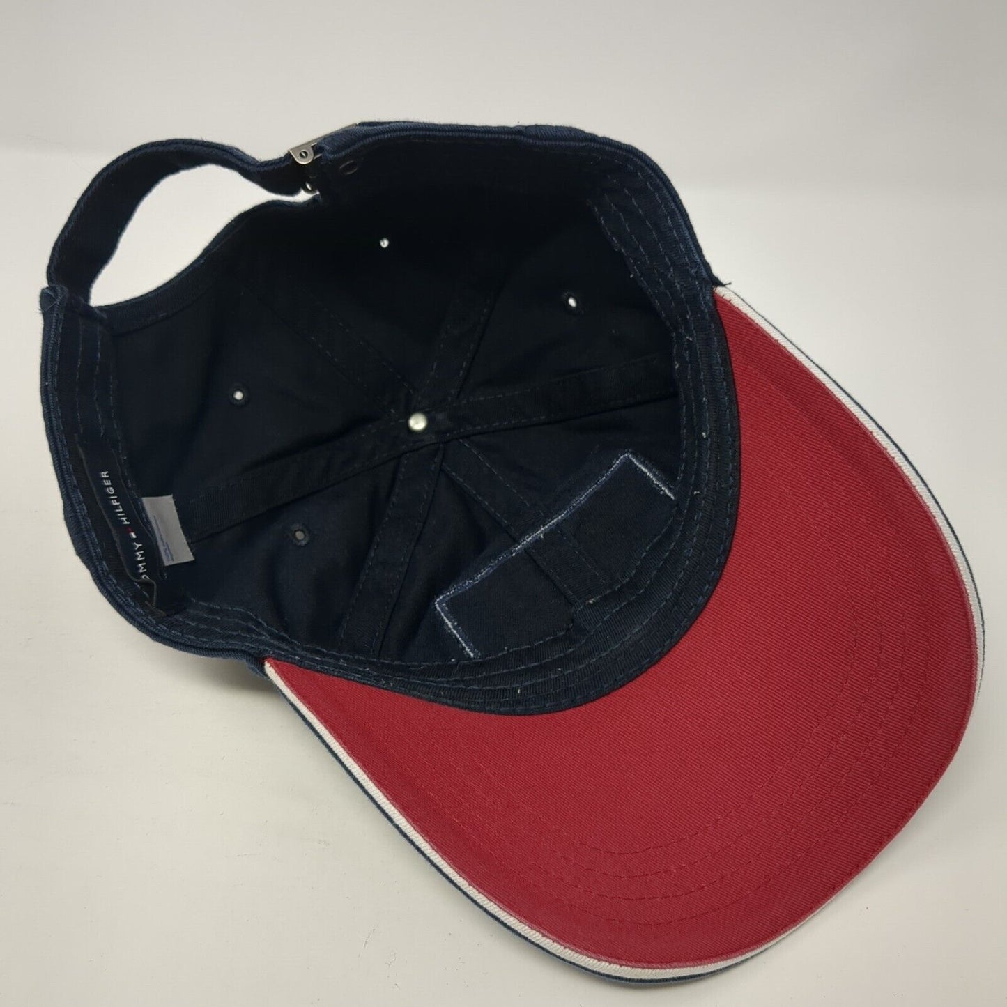 Tommy Hilfiger Slideback Hat Blue One Size Adjustable Solid 6 Panel