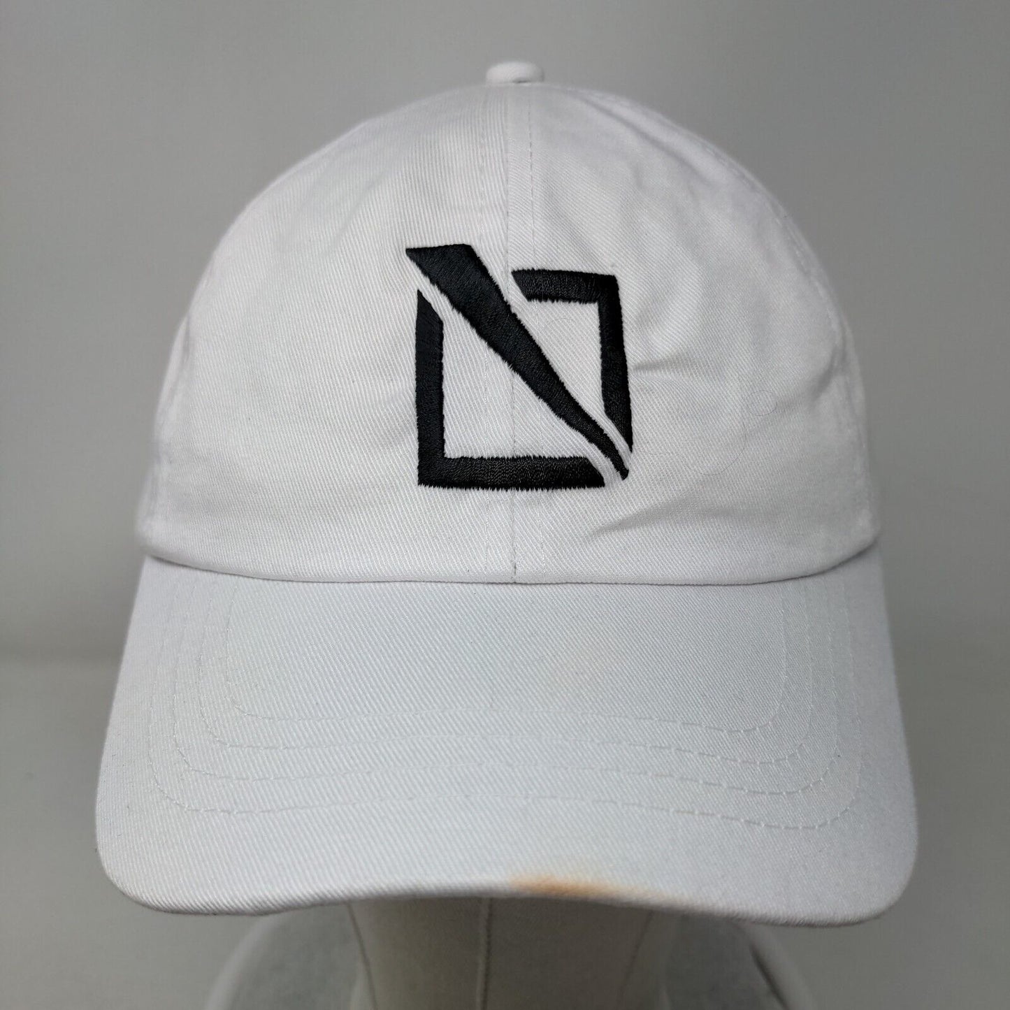 Port & Company Slideback Hat White One Size Embroidered Logo Vent Holes