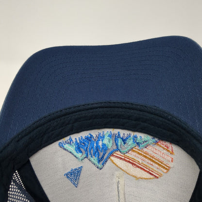 Northwest Snapback Trucker Hat Blue OS Adjustable Mesh Back Classics Yupoong
