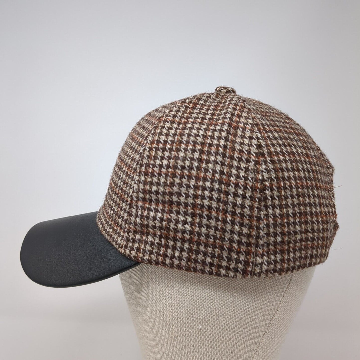 Unbranded Strapback Hat Multi One Size Adjustable Houndstooth 6 Panel