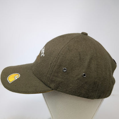 Carhartt Baseball Cap Green One Size Wool Blend Slideback 1889 Est- Logo Hat
