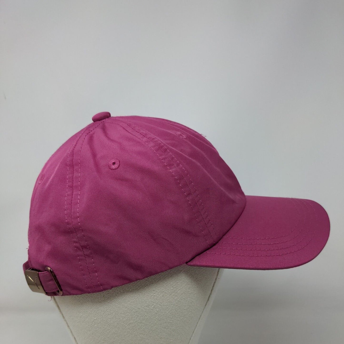 PUMA Gold Metal Cat Slideback Hat Pink OSFA Adjustable Solid 6 Panel