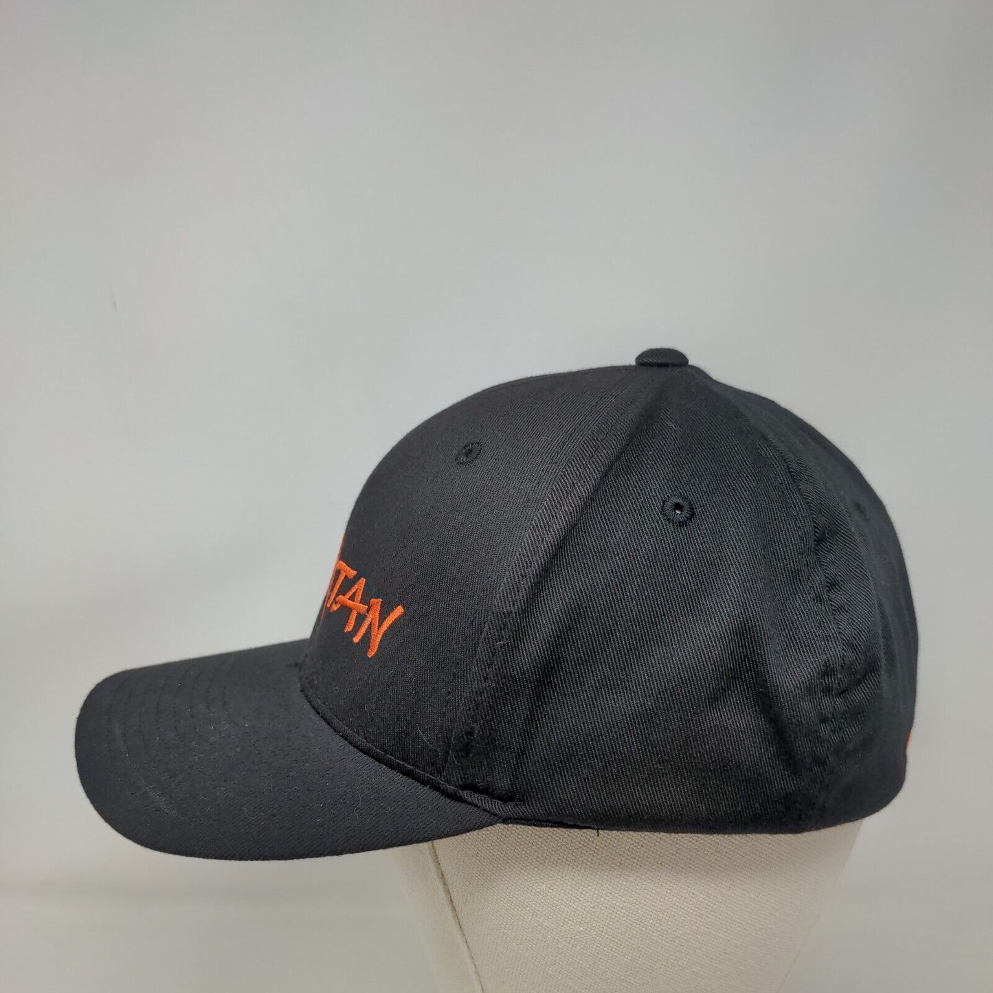 Spartan Fitted Hat Black L/XL Embroidered Logo Polyester Blend Stretch