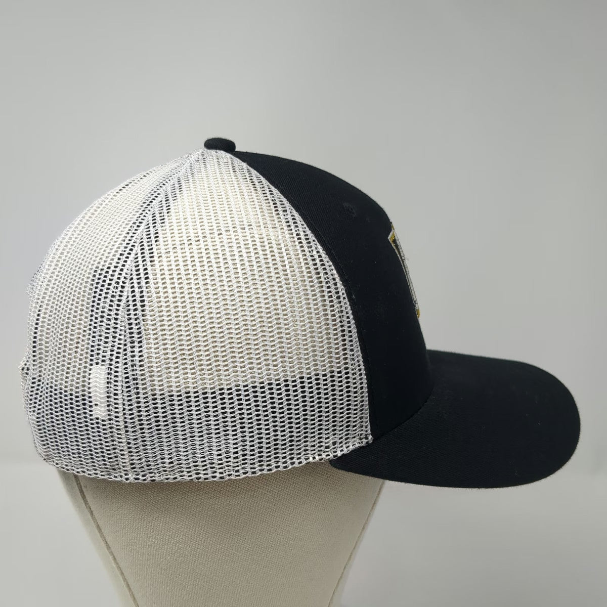 '47 Vegas Golden Knights NHL Trucker Hat Black White Gold Gray One Size Snapback