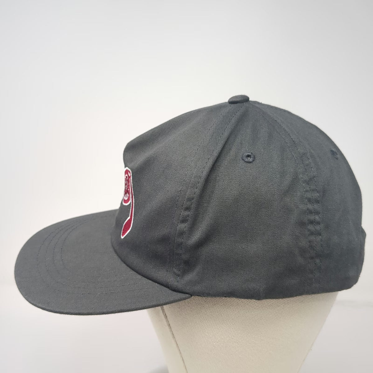 Yupoong 5 Panel Gray Snapback One Size Hat Lure Nerd Fishing Glasses Embroidery