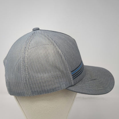 TravisMathew Trucker Hat Gray OSFM Mesh Back Snapback Striped California Logo