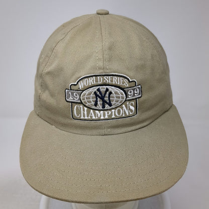 NY Yankees MLB New Era 1999 Champions Beige Baseball Cap Hat Slideback Vintage