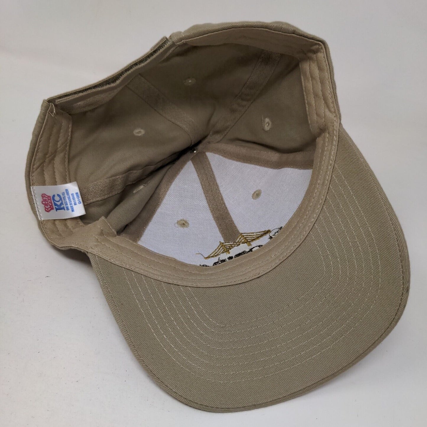 Florida Bank Strapback Hat Tan OSFA Adjustable Embroidered Vented Holes KC