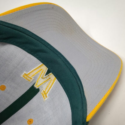 Foremost Athletic Snapback Hat Green Yellow L Wethersfield Embroidered W Logo