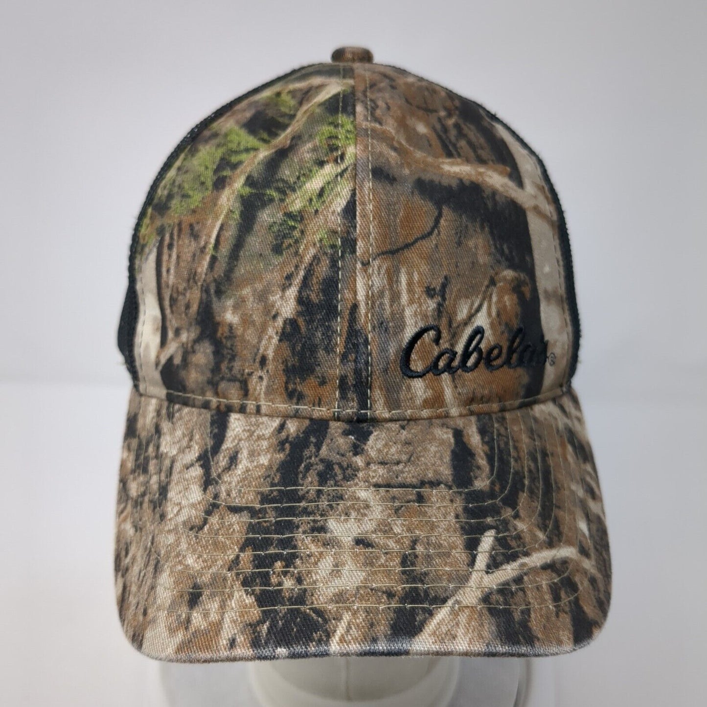Cabela's Snapback Trucker Hat Camouflage One Size Adjustable Mesh Back 6 Panel