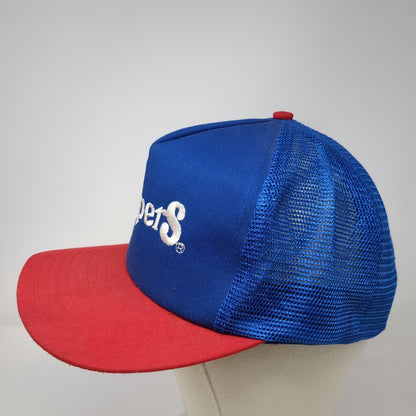 Designer Award Headwear Trucker Hat Blue Red One Size Mesh Back Skippers Logo