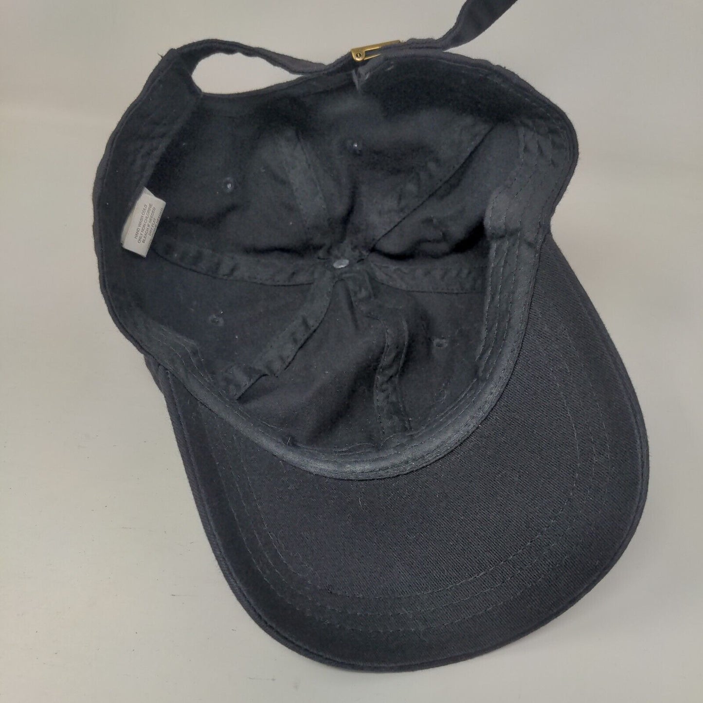 Unbranded Slideback Hat Black One Size Adjustable Vented Holes Blank Cotton