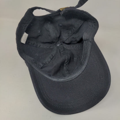 Unbranded Slideback Hat Black One Size Adjustable Vented Holes Blank Cotton