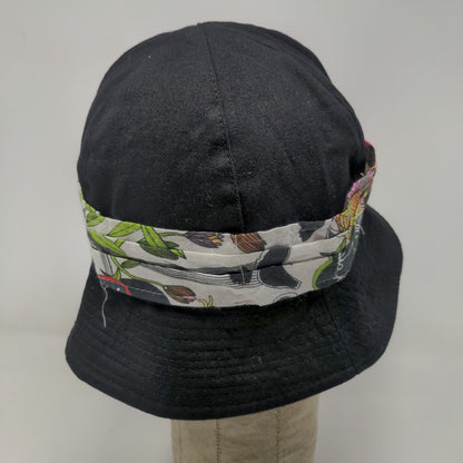 Sakroots Women's Bucket Hat Black Size OSFM 100% Cotton Bird Logo