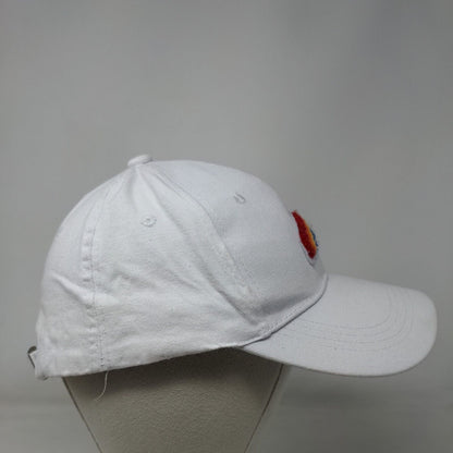 Rainbow Slideback Hat White One Size Adjustable Colorful Vented Holes 6 Panel