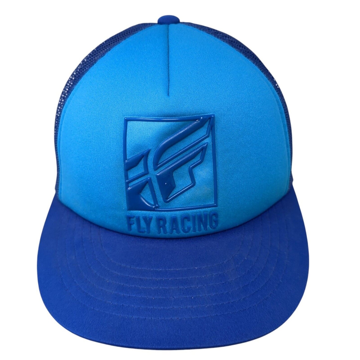 Fly Racing Snapback Mesh Back Trucker Hat Blue One Size Yupoong